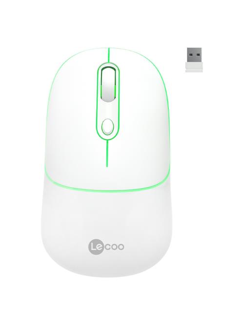 Lenovo Lecoo WS210 Bluetooth & 2.4G WiFi Kablosuz Şarjlı MOUSE BEYAZ